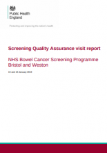 Screening Quality Assurance visit report: NHS Bowel Cancer Screening Programme Bristol and Weston